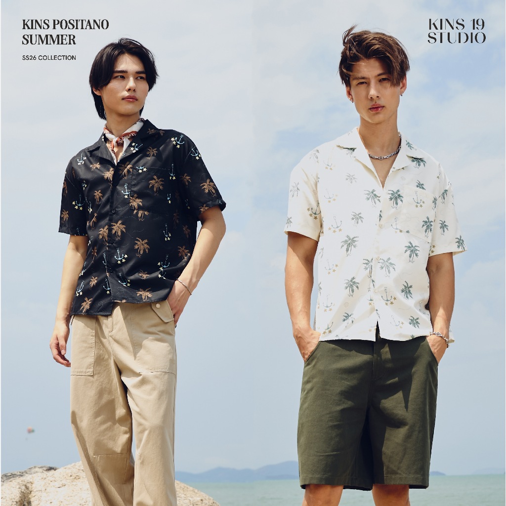 KINS 19 STUDIO | KINS Anchor Hawaii Shirt เสื้อฮาวายคินส์ [HW37]