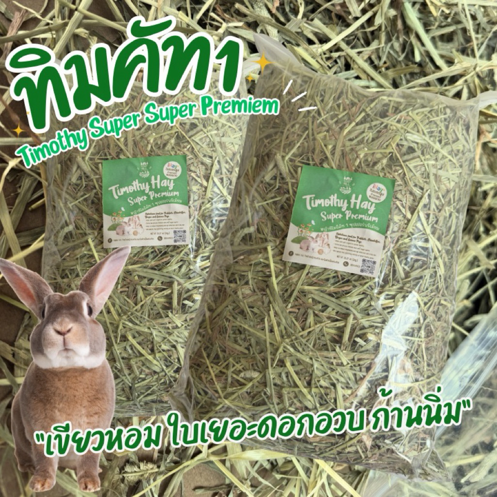 🌟ราคาพิเศษ🌟หญ้ากระต่ายหญ้าทิโมธีคัท 1 iHayซุปเปอร์พรีเมี่ยมเกรดม้า (ปลายฤดู) ร่อนฝุ่น แกสบี้ แพรี่ด็อก ชินชิล่า