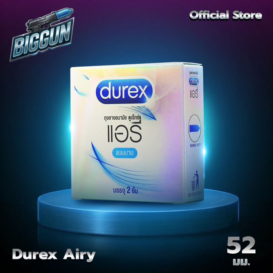Durex Airy ถุงยางอนามัย บางพิเศษ ผิวเรียบ กลิ่นหอม (1 กล่อง)