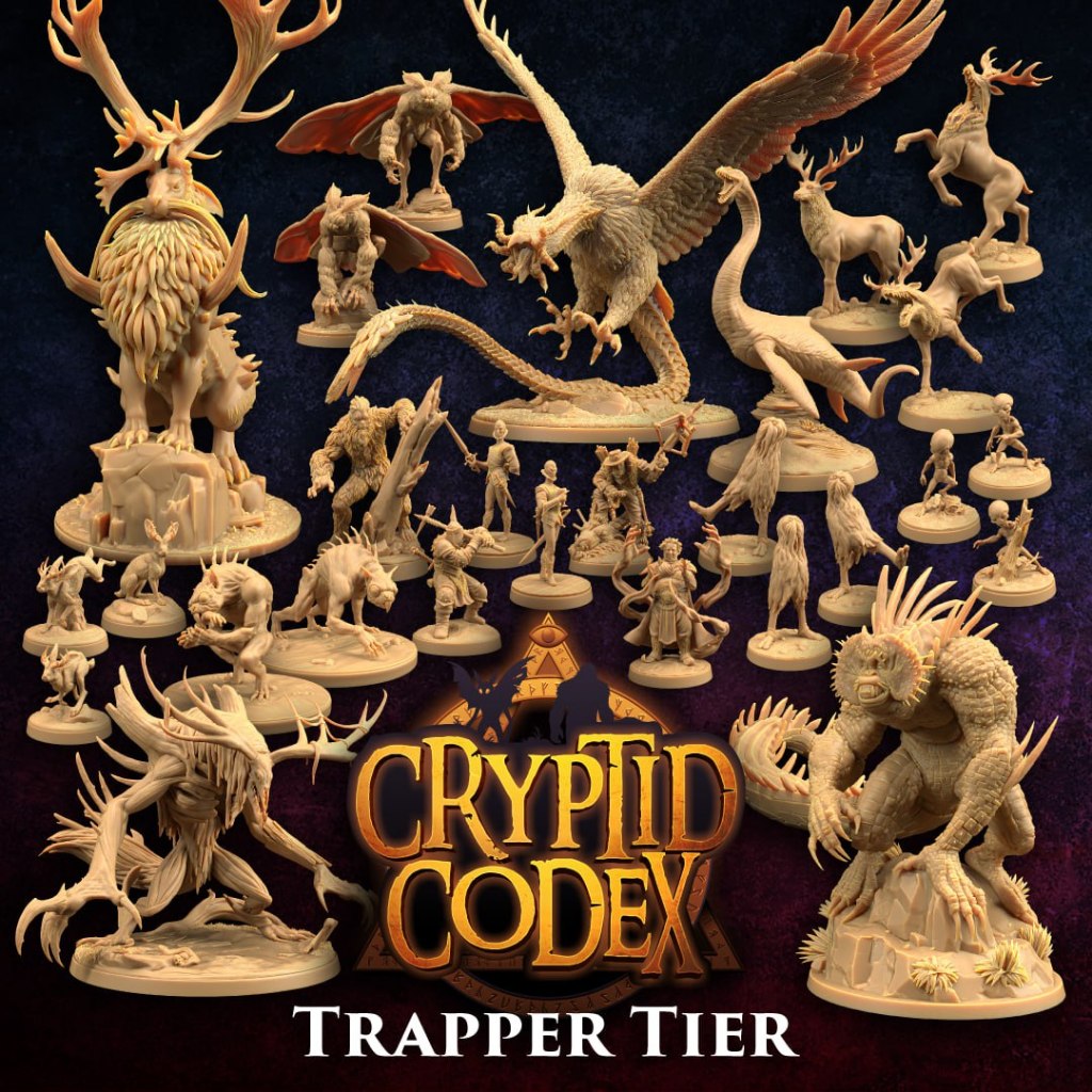 Cryptid Codex : Collection : Miniature Resin โมเดลบอร์ดเกม ผลิตตามสั่ง Class DnD Tabletop Monster