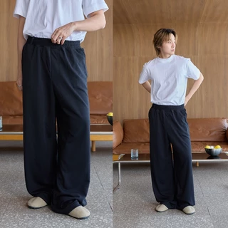 NORMAL.DAY BAGGY SWEATPANTS กางเกงทรงกระบอกใหญ่ (ผ้าFrench Terry ผ้าเกล็ดปลา) มี2 ความยาว 40 กับ 43 นิ้ว