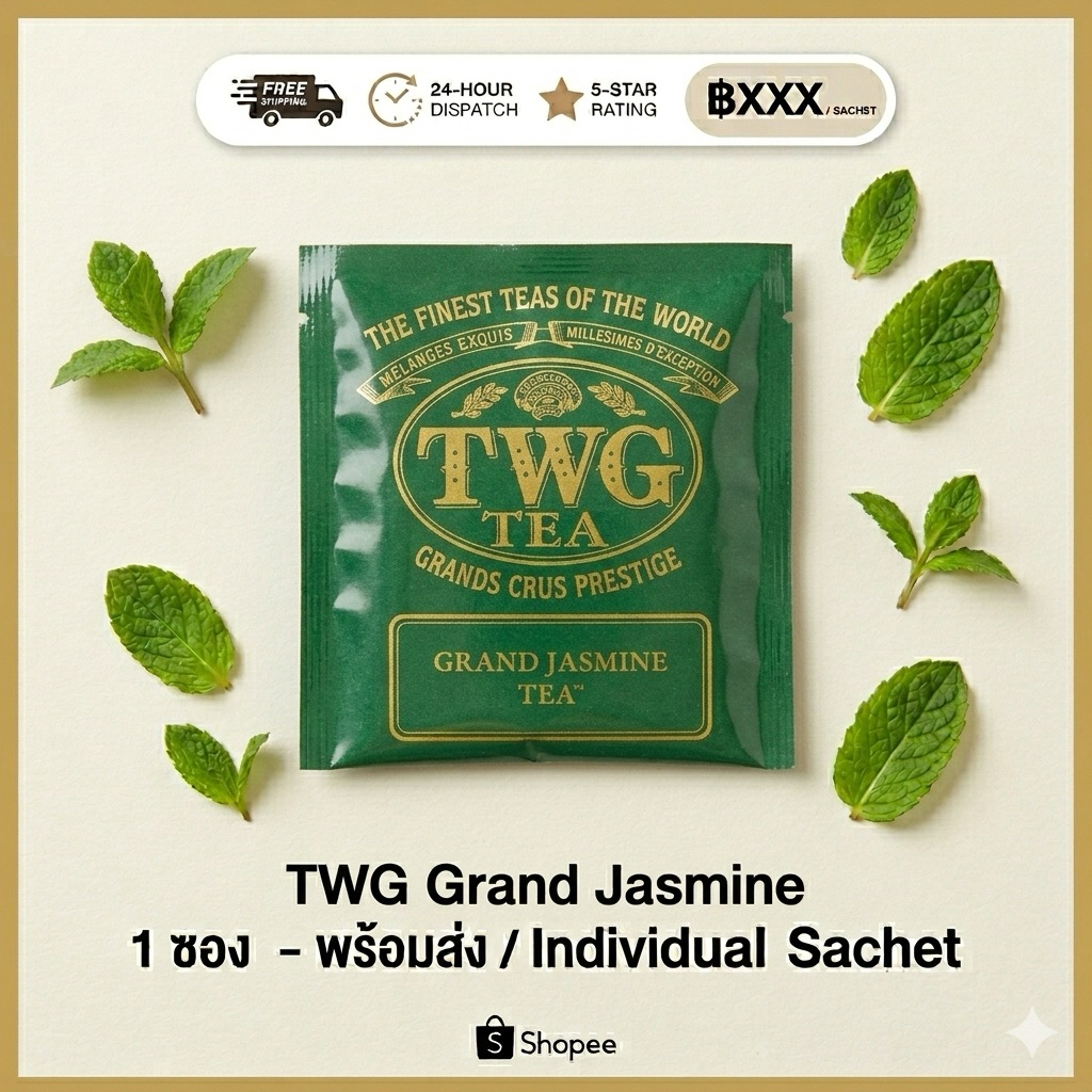 ชา TWG (แบบซอง) กลิ่น มะลิ (Grand Jusmine) ขนาด 2.5 g.