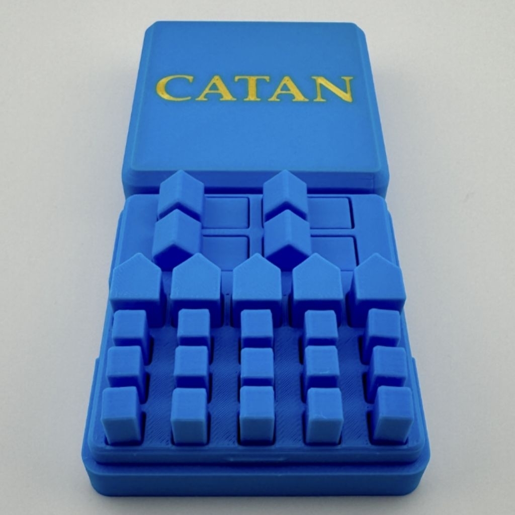 ​🏛️ Catan Player Organizer & Token Set (PETG) | กล่องจัดระเบียบและเซตตัวบ้าน งาน 3D Print (ไม่รวมตัว