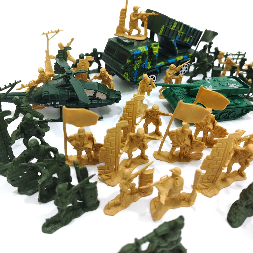 BKLTOY โมเดลทหาร หุ่นทหาร ทหารจิ๋ว กองทัพทหารจิ๋ว ทหารของเล่น ของเล่นเด็ก คละสีจำนวน200ชิ้น 79162