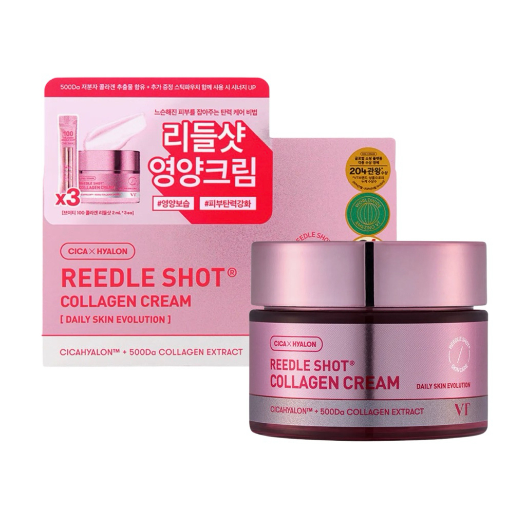 VT Cosmetics Reedle Shot Collagen Cream 50 ml. (Free 2ml.x3) ครีมบำรุงผิว คอลลาเจน Reedle Shot