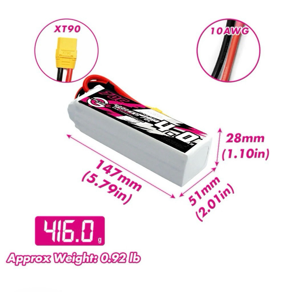 CNHL Lipo 4S 14.8V 4000mAh 70C (XT90)