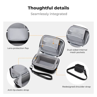 K&F CONCEPT กระเป๋ากล้องขนาดเล็ก EVA เคสแข็งกันกระแทก กันน้ำ สำหรับ Canon Sony RX100 G7X Camera Case