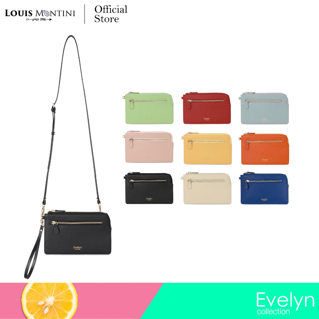Louis Montini (Evelyn) กระเป๋าคลัชผู้หญิง กระเป๋าคล้องแขน หนังวัวซาเฟียโน่ กระเป๋าสะพายข้าง TML21 – โปรปัง