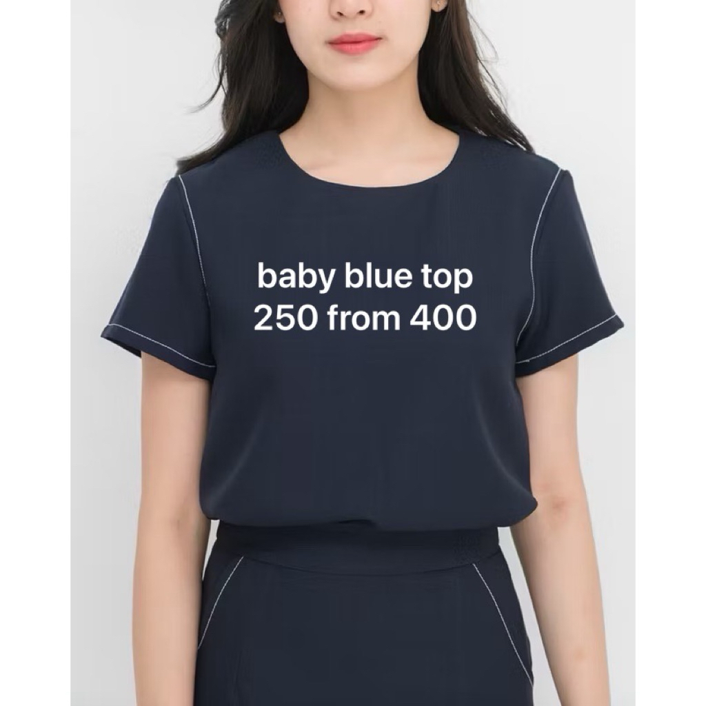 crayond band : baby blue top สี black 🖤