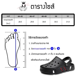 ✨มาใหม่✨ รองเท้าผู้ชาย แบบสวมหัวโต รองเท้าแตะไซส์ใหญ่ ไซส์ใหญ่สุด 51 (รุ่นมินิมอล) ไม่ลื่น ทนทาน โครตใหญ่ ใส่สบาย