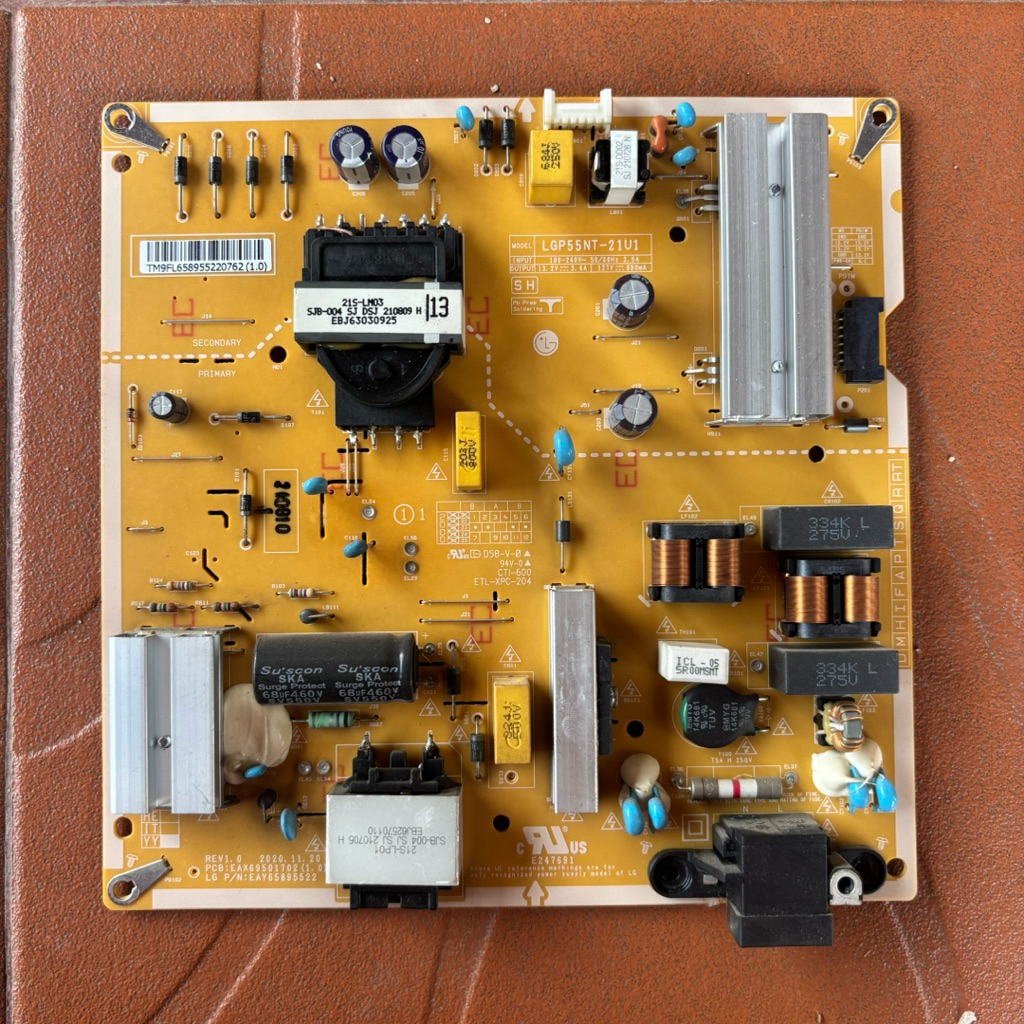 ส่งเร็วร้านไทย พาวเวอร์ซัพพลาย LG รุ่น 55NANO75TPA พาร์ท EAX69501702 (1.0) แท้ถอด
