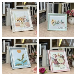 กรอบรูปสีสวยๆ น่ารัก กรอบเกียรติบัตร ขนาดภาพ 10x12” , A4 , 8x12" , 8x10" ,6x8”, A5 , 6x12"ใส่ใบประกาศ งานแต่งงาน +กระจก