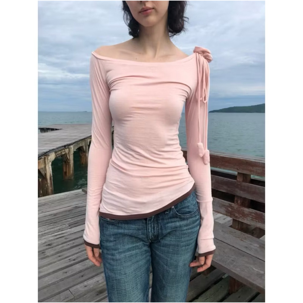 ส่งต่อ SLEEPY MURPHY | ROSA BOWY SLEEK LONG SLEEVE TOP
