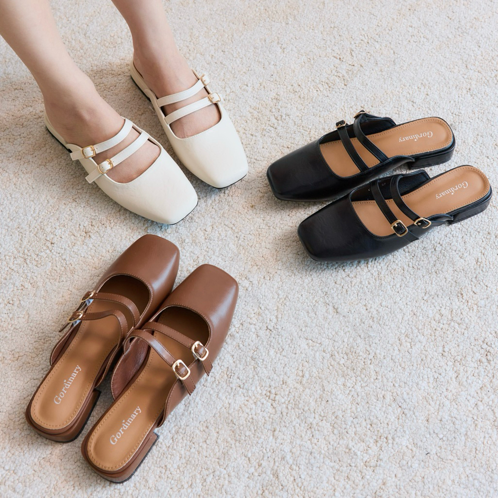 (พร้อมส่ง) Gordinary Giselle สายคู่หนังวินเทจ Size 35-41 (C-18)