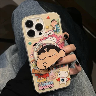 (ส่งทันที!) Supercase | Magnatic Cartoon Griptok Shin Chan ชินจัง กริ๊บท็อก แม่เหล็ก การ์ตูน Popsocket ขาตั้งมือถือ