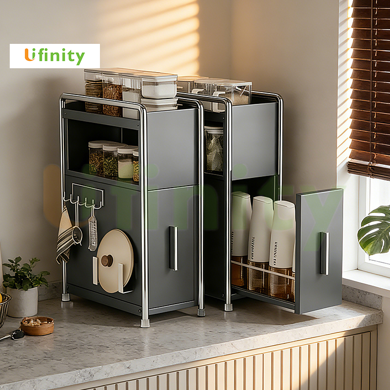 Lifinity ชั้นวางเครื่องปรุง 2/3ชั้น ที่วางแก้วขวด ชั้นวางของในครัว