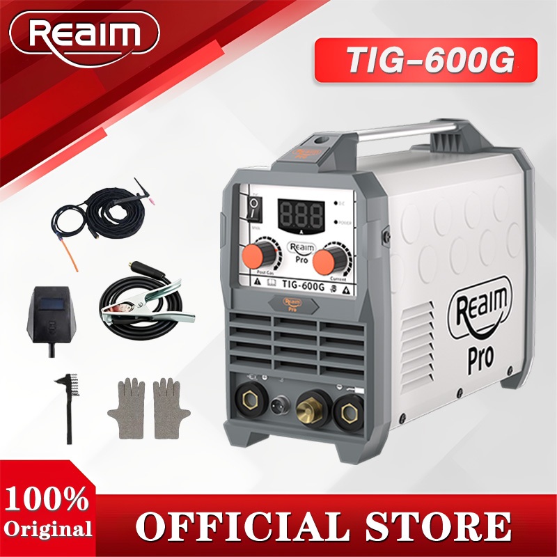 REAIM ตู้เชื่อม ตู้เชื่อมไฟฟ้า TIG-600G ตู้เชื่อมไฟฟ้า TIG/MMA 2 ระบบ เครื่องเชื่อม อุปกรณ์ครบชุด