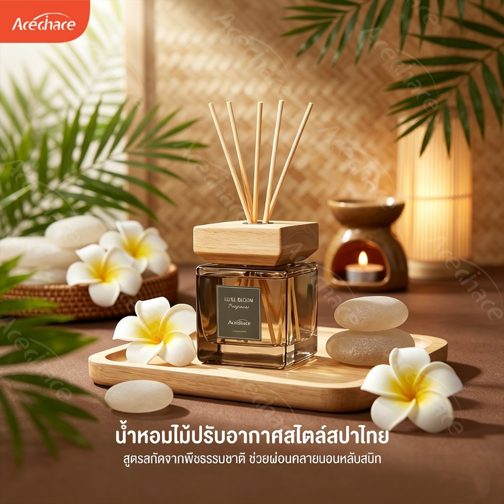 ก้านไม้หอมปรับอากาศ กลิ่นโรงแรมหรู ขนาดใหญ่ 500ml หอมยาวนาน 6-8 เดือน
