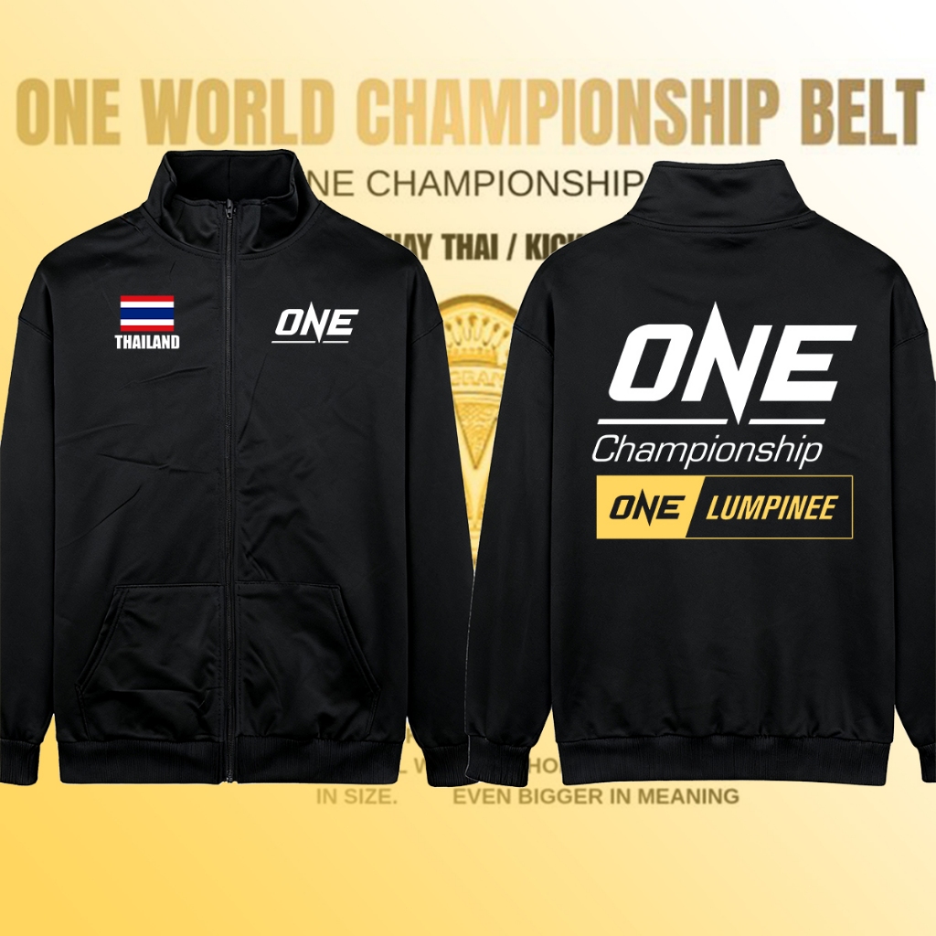 TH"ONE Fighting Championship"Cool ยืนคอ Cardigan สตรีทแวร์ sun protection clothing/มวยไทย/MMA/Kick boxing/ชุดกีฬา/M-3XL