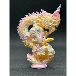Ganesha with the Guardian Naga Size S (Hand crafted art toy)