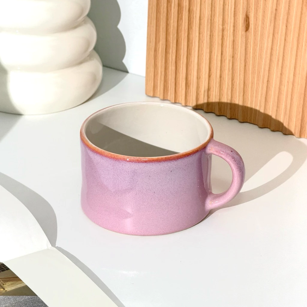 Goodsceramics 🍜 Milk mug แก้วเซรามิกสีสดใส ผิวสัมผัสเรียบลื่นมันเงา ก้นแก้วด้านนอกเป็นเนื้อทราย