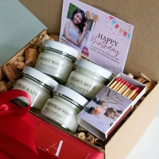 [🎁 gift set 4 candles ] ชุดของขวัญเทียนหอม วันเกิด ปีใหม่ รับปริญญา งานแต่ง ขึ้นบ้านใหม่ และอื่นๆ