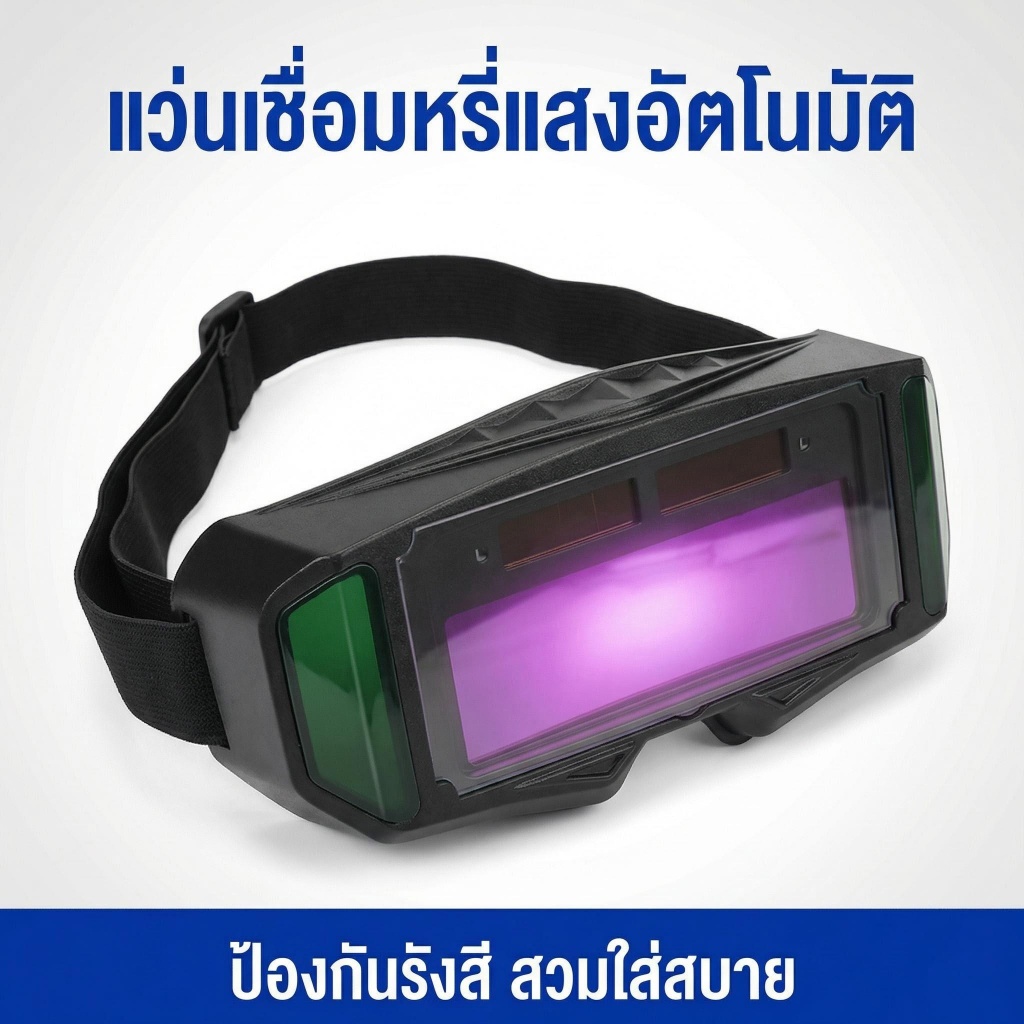 หน้ากากเชื่อมปรับแสงอัตโนมัติ แว่นตาเชื่อมป้องกันแสงจ้าแสงสะท้อน สำหรับเชื่อมตัด น้ำหนักเบา