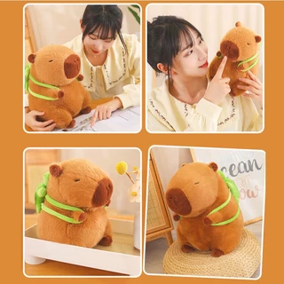 ตุ๊กตาคาปิบาร่า Capybara ตุ๊กตากอดนุ่มฟู ขนาด 25-55 ซม. ลายกระเป๋าเต่า/หมวกผึ้ง ของขวัญวันเกิด