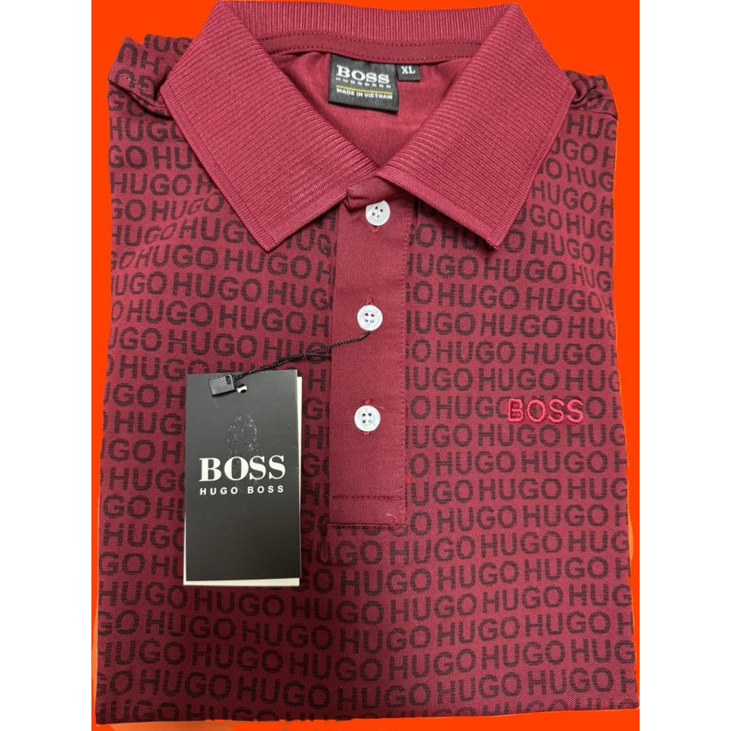 เสื้อยืดคอปกมือ1 ฿oss-บอส สีแดงไวน์ ผ้ายืด อก44 Size : XL ใส่ทำงานสวยเท่ห์ไม่เหมือนใคร 💯👍🏻
