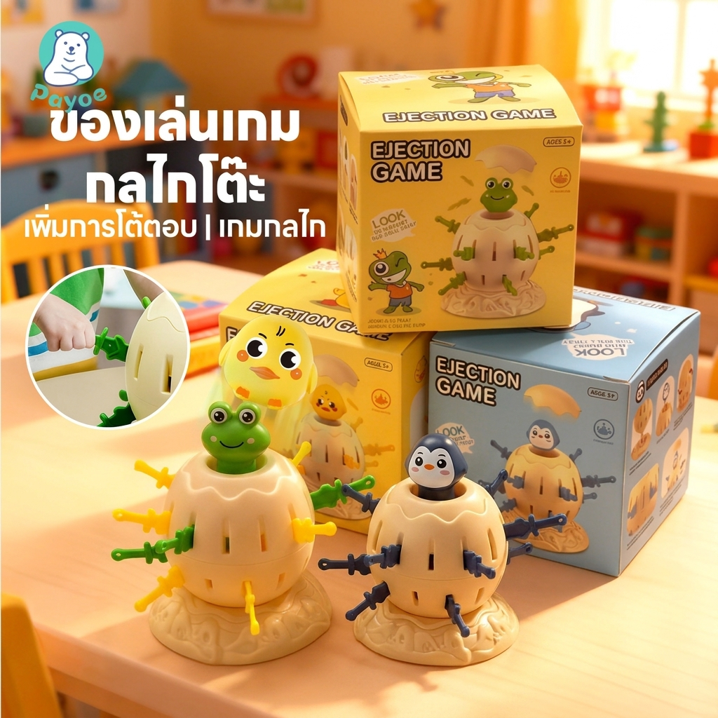 PAYOE ของเล่นถังโจรสลัดตลก  ถังโจรสลัดขนาดใหญ่ ของเล่นเด็ก ถังโจรเสียบดาบ พกพาได้  ถังโจรสลัดขนาดใหญ่