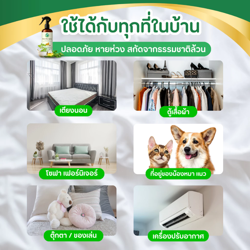 ละอองไพร (ของแท้100%) สเปรย์กำจัดไรฝุ่น สูตรสมุนไพร thumbnail 10