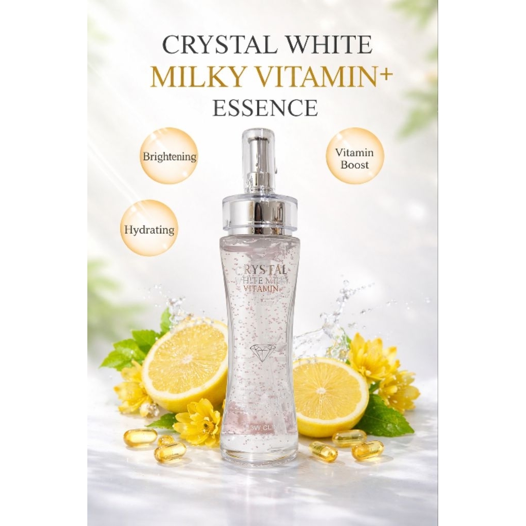 sale  CRYSTAL WHITE MILKYเอสเซนส์3wเงิน( งานไม่มีกล่องงานกล่องมีตำหนิขอคนรับได้)