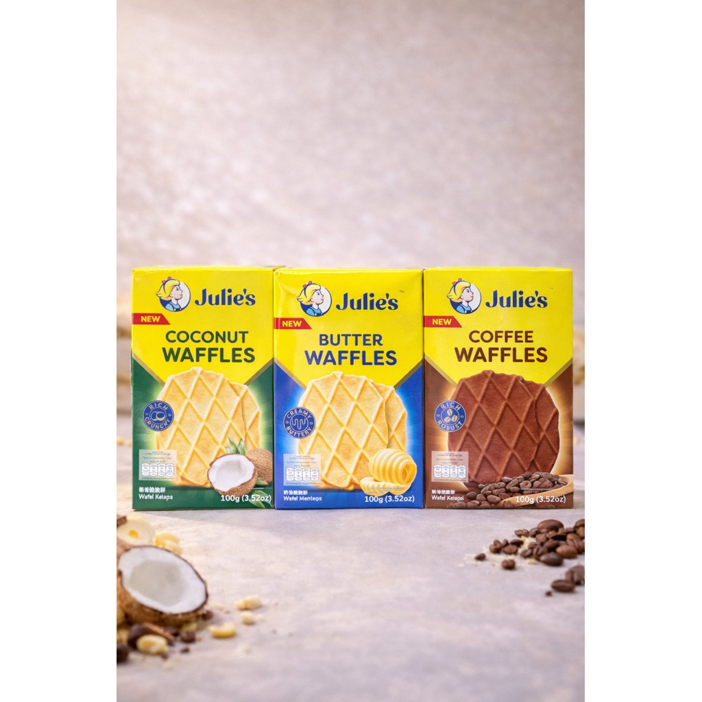 ขนมวาฟเฟิล ยี่ห้อ Julie’s Butter WAFFLES ขนาด 100กรัม