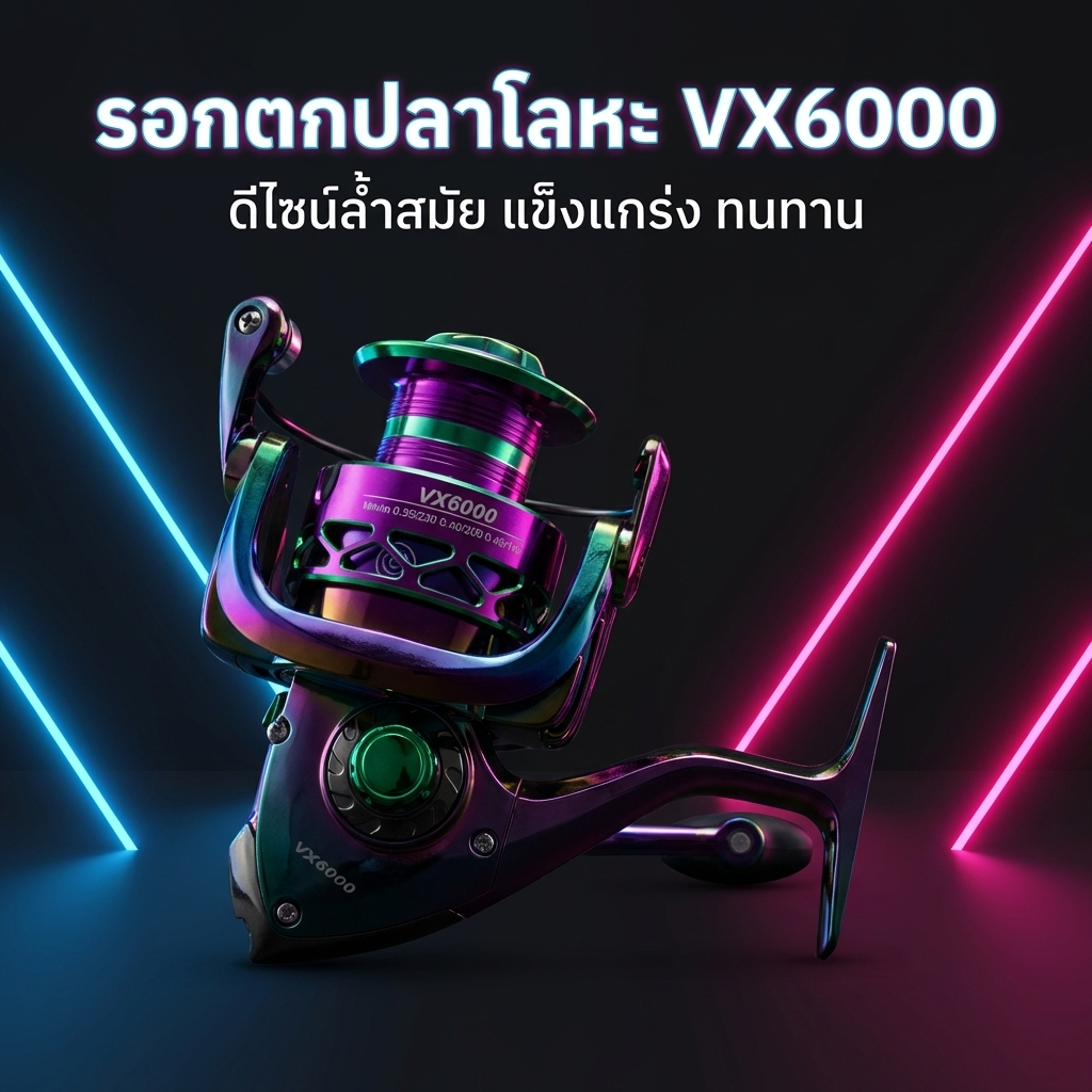 รีลหมุนน้ําหนักเบา VX2000 ~ 3000 series 10KG Max Drag 5.2: 1 รอกตกปลาโลหะจับน้ําจืดน้ําเค็มตกปลา