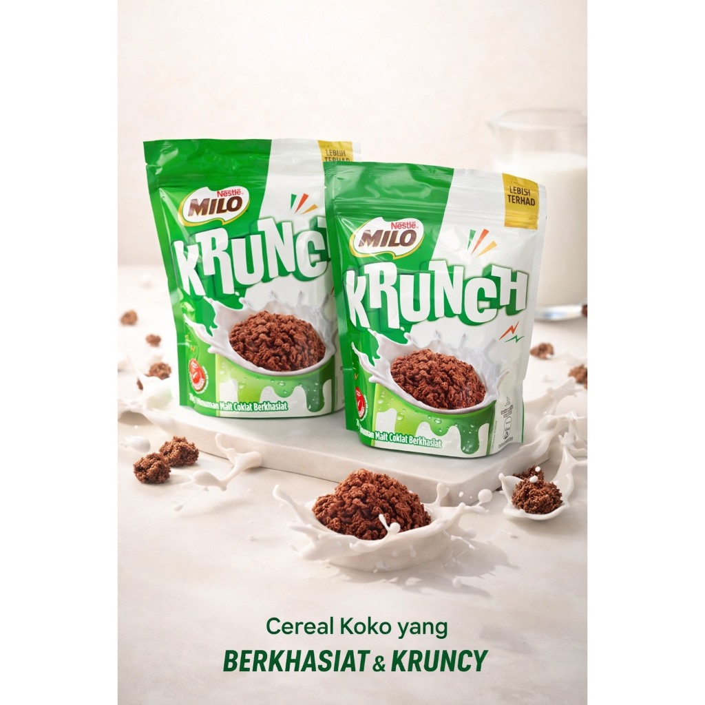 ไมโล ครั้นช์ MILO KRUNCH ขนาด 70 กรัม ซีเรียลช็อกโกแลตกรอบ เคี้ยวเพลิน