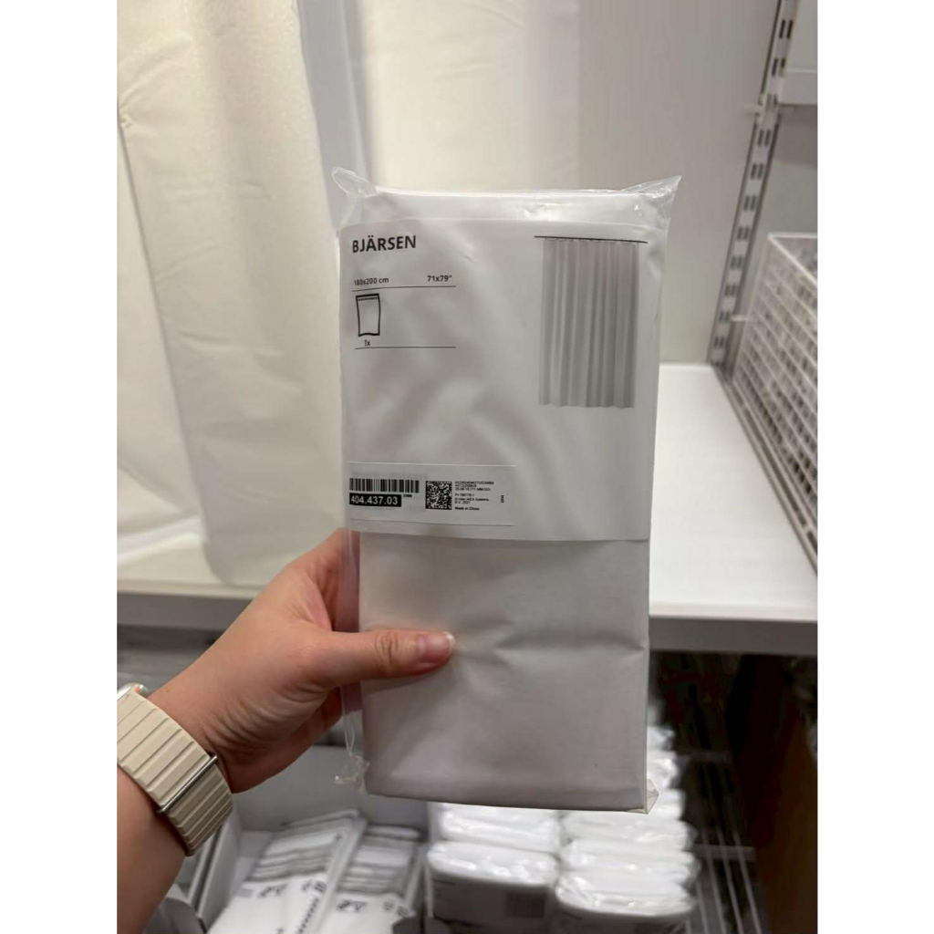IKEA อิเกีย ผ้าม่านห้องน้ำ 180 x 200 ซม. BJÄRSEN เบยร์เชน