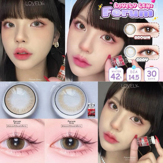 บิ๊กอาย คอนแทคเลนส์ ยี่ห้อ Lovely plus ฝาขาว Roze kissy เลนส์นิ่มใสสบาย