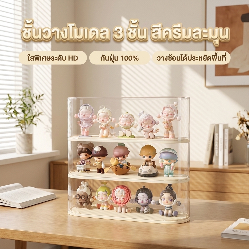 กล่องอะคริลิกใส กล่องโชว์กระเป๋าแฟชั่น กล่องใส่โมเดลฟิกเกอร์ ตู้โชว์โปร่งใส กันฝุ่นกันชื้น คุณภาพสูง ใช้งานบ้าน ห้องทำงา