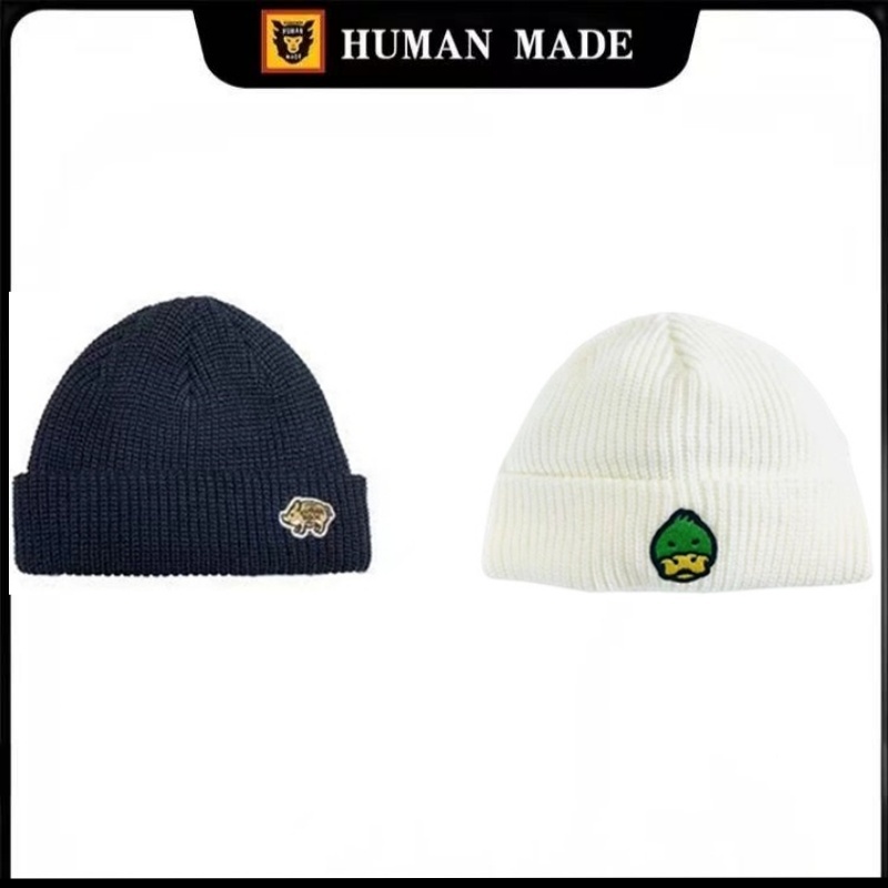 『 Human Made 』🇯🇵 พร้อมส่ง/ หมวก human made cap หมวกบีนนี่ถักทรงโดมปักลายสัตว์