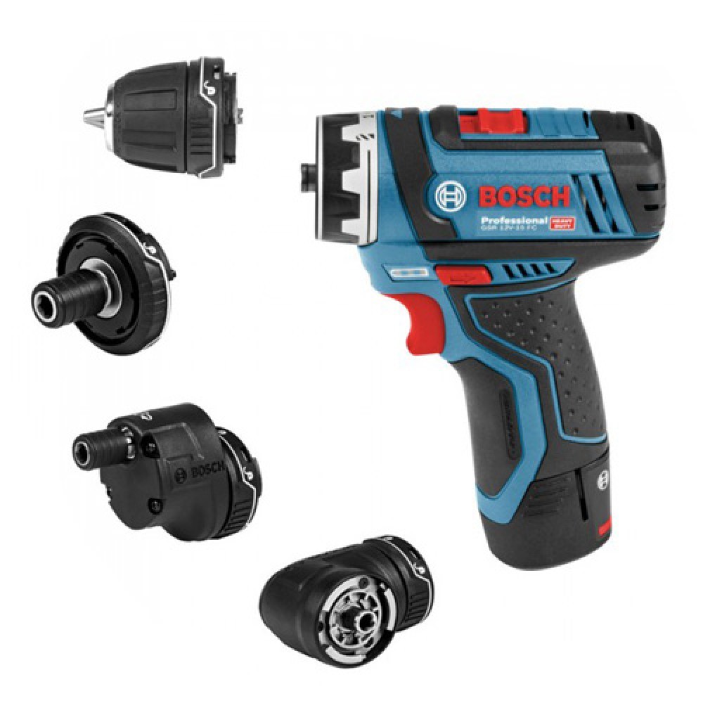 BOSCH GSR 12V-15 FC สว่านไร้สาย 12V มาพร้อมแบตเตอรี่ 2 ก้อน ขนาด 2.0 Ah