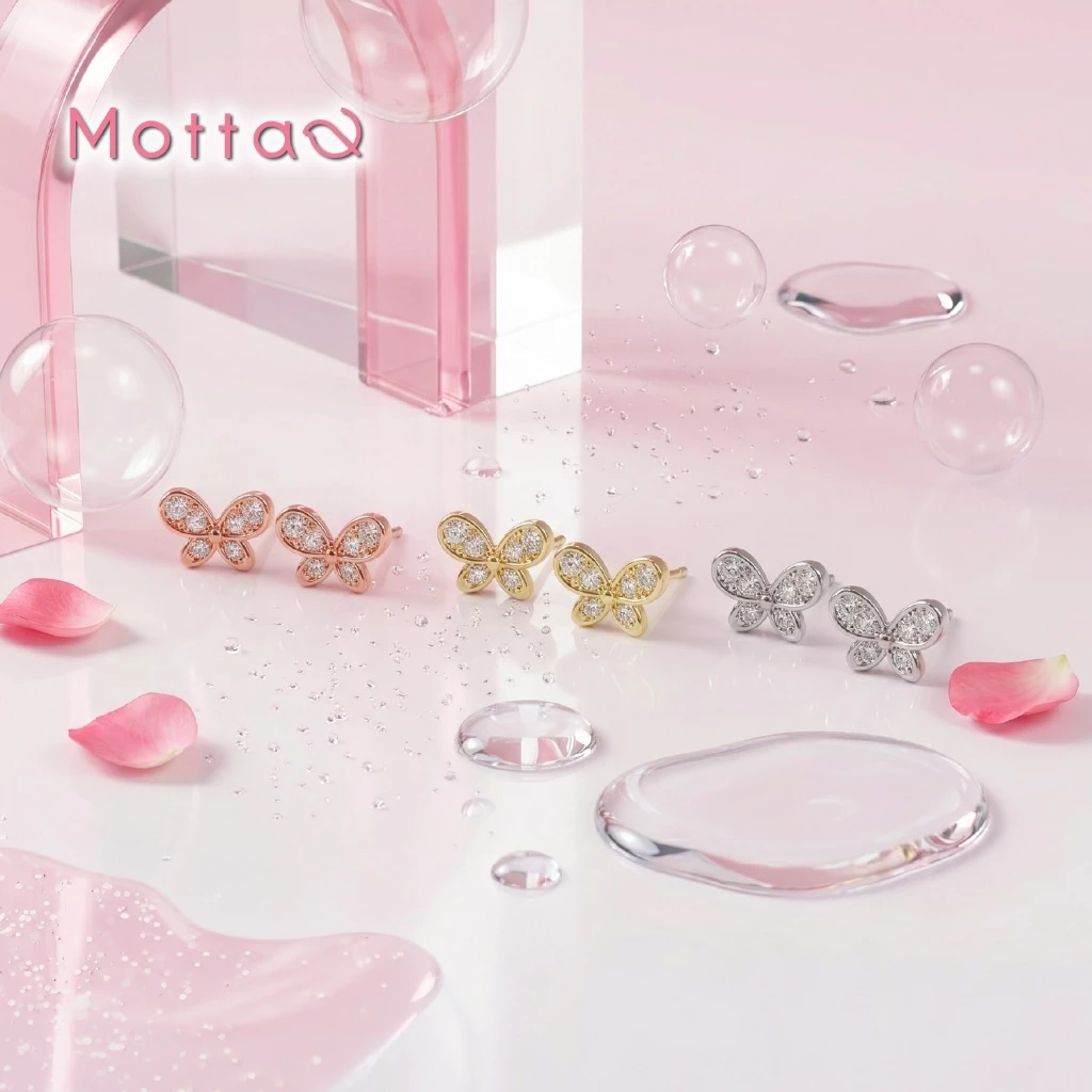 Motta Online Exclusive May Be Mine ต่างหูติดหูชุทองคำขาว 3ดีไซน์เก๋ไม่ซ้ำใคร