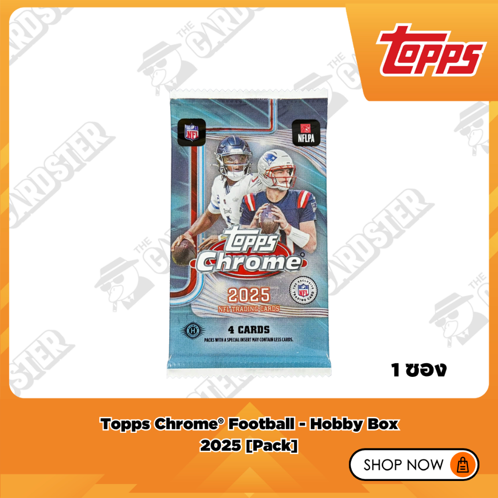 [พร้อมส่ง] แบบซอง - Topps Chrome NFL 2025 - Hobby Box