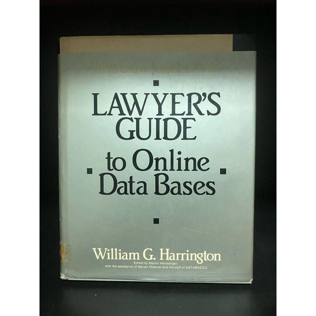 หนังสือมือสอง Used : English | The Dow Jones-Irwin lawyer's guide to outline data base