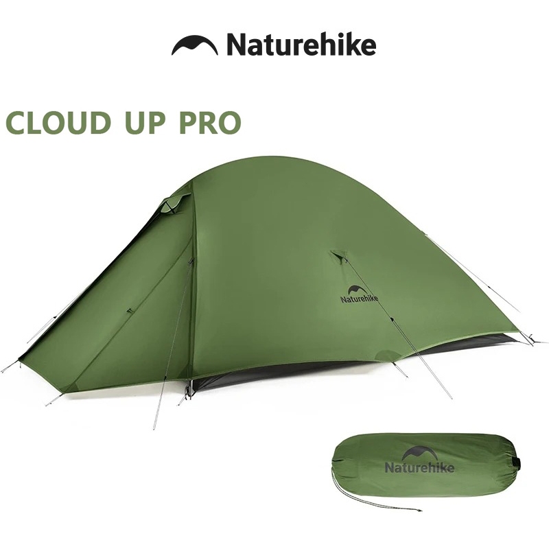 เต็นท์ Naturehike Cloud Up Pro สำหรับ 1-2 คน ผ้าไนลอน 20D สองชั้น น้ำหนักเบา กันน้ำ ติดตั้งง่าย หายใ