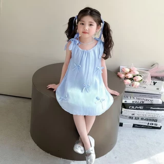 PRINCESS KESLI สาวชุดปาร์ตี้วันเกิดแขนกุด,สีฟ้า ชุดเจ้าหญิงสาวTulleงานแต่งงานชุดราตรีชุดราตรีชุดบอล 2-9 ปี