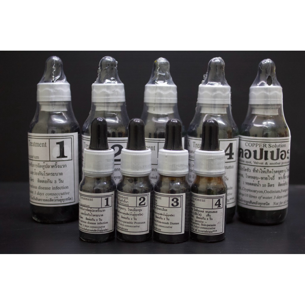 (ใบโอน็อค)Bio-Knock สูตร1234และคอปเปอร์ ปลาสวยงามทึกชนิด  ขนาด10  60ml