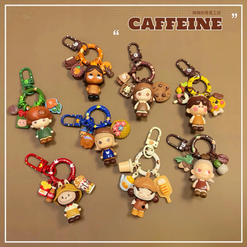 ✨ พรีออเดอร์ ✨ พวงกุญแจ POPBEAN ชุดร้านคาเฟ่ DIY Twinkletwinkle Crybaby Nyota Molly Picky (POPMART) 