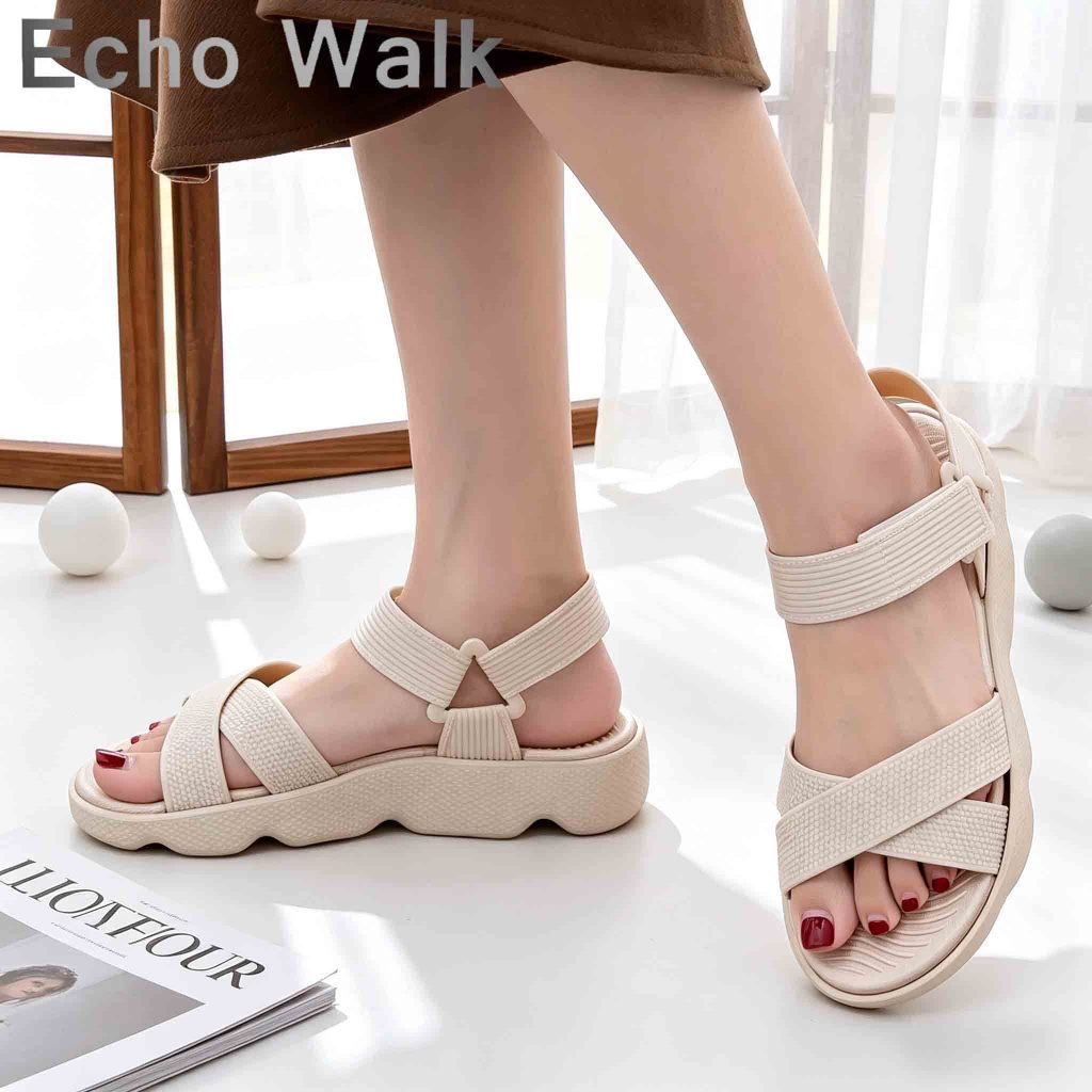 EchoWalk รองเท้าแตะแฟชั่น ใส่สบาย รุ่นใหม่ รองเท้าแตะสไตล์มินิมอล   พร้อมส่ง ราคา ถูกที่สุด ดีลบีเคเค แกลเลอรีภาพที่ 8