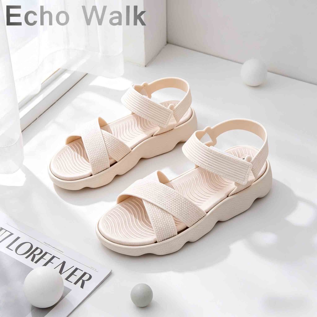 EchoWalk รองเท้าแตะแฟชั่น ใส่สบาย รุ่นใหม่ รองเท้าแตะสไตล์มินิมอล   พร้อมส่ง ราคา ถูกที่สุด ดีลบีเคเค แกลเลอรีภาพที่ 9