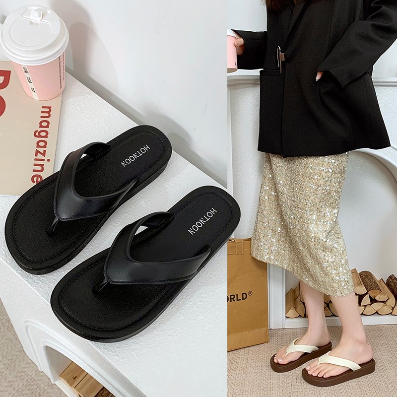 D601 รองเท้าแตะ ยางพารา หูคีบ มินิมอลสไตล์น่ารัก มี 3 สี พร้อมส่ง